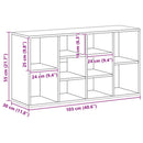 vidaXL betonszürke szerelt fa cipőtároló pad 103 x 30 x 55 cm