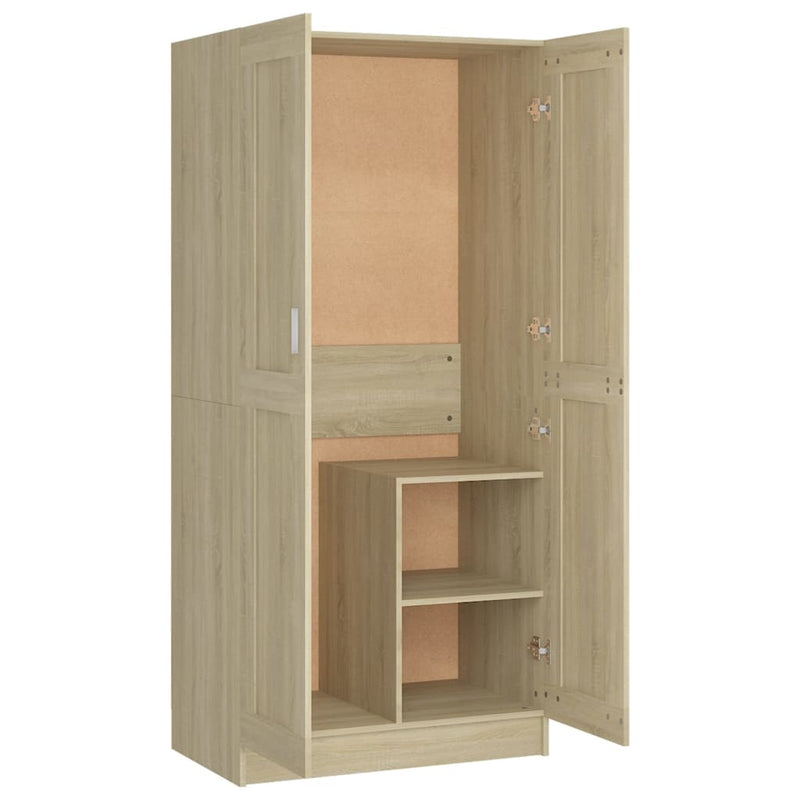vidaXL sonoma tölgy színű szerelt fa ruhásszekrény 82,5x51,5x180 cm