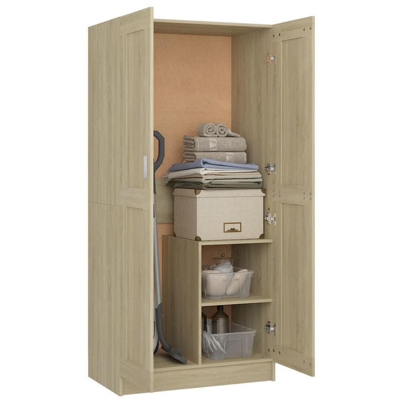 vidaXL sonoma tölgy színű szerelt fa ruhásszekrény 82,5x51,5x180 cm