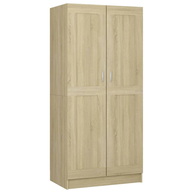 vidaXL sonoma tölgy színű szerelt fa ruhásszekrény 82,5x51,5x180 cm