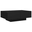 vidaXL fekete szerelt fa dohányzóasztal 90 x 60 x 31 cm
