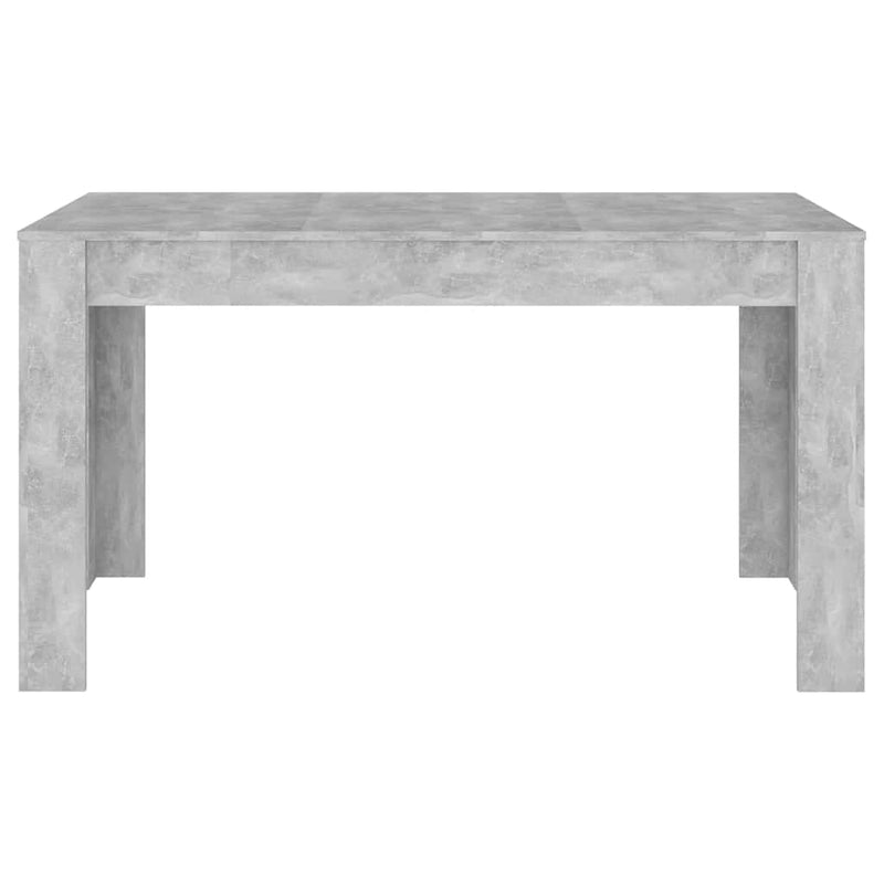 vidaXL betonszürke szerelt fa étkezőasztal 140 x 74,5 x 76 cm