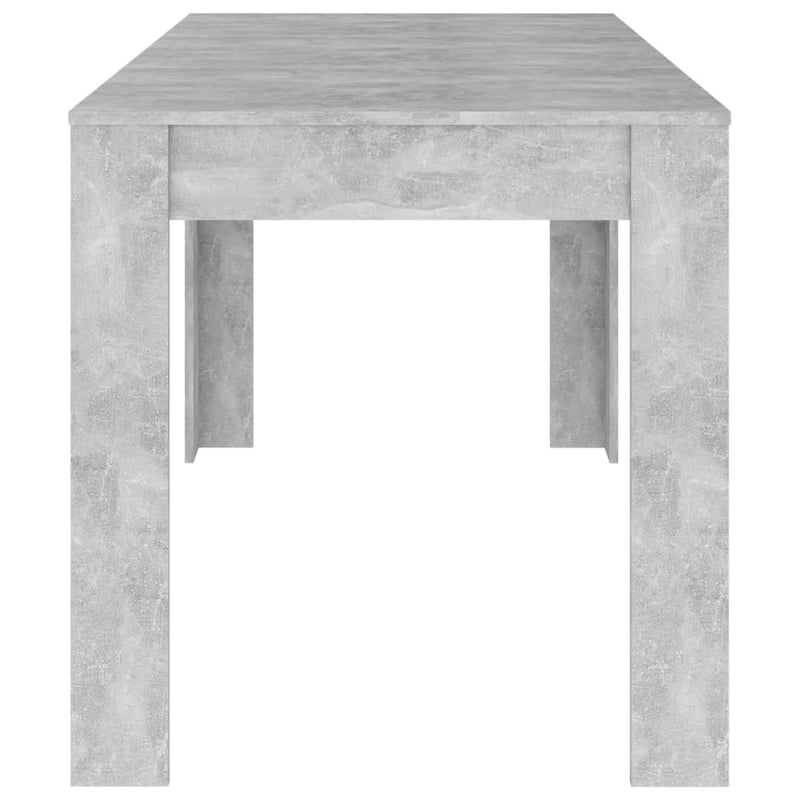vidaXL betonszürke szerelt fa étkezőasztal 140 x 74,5 x 76 cm