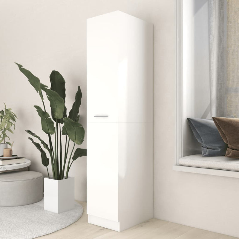 vidaXL fehér szerelt fa patikaszekrény 30 x 42,5 x 150 cm