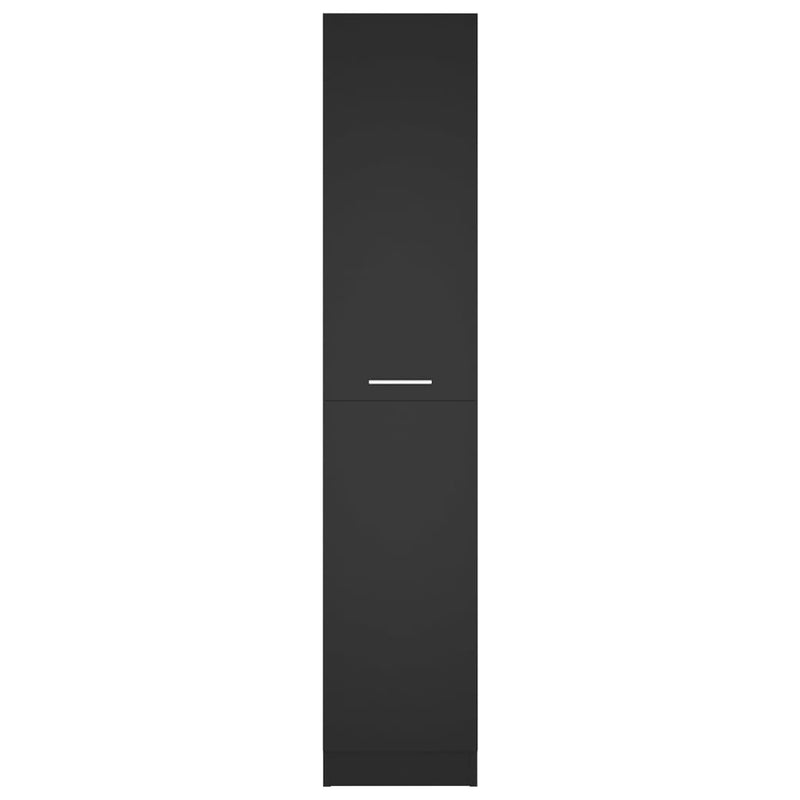 vidaXL fekete szerelt fa patikaszekrény 30 x 42,5 x 150 cm