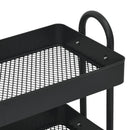 vidaXL fekete acél 3 szintes kocsi 43 x 34 x 79 cm