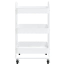 vidaXL fehér acél 3 szintes kocsi 43 x 34 x 79 cm