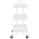 vidaXL fehér acél 3 szintes kocsi 43 x 34 x 79 cm
