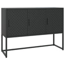 vidaXL fekete acél tálalószekrény 105 x 35 x 75 cm