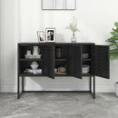 vidaXL fekete acél tálalószekrény 105 x 35 x 75 cm