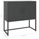 vidaXL antracitszürke acél tálalószekrény 75 x 35 x 75 cm