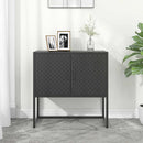 vidaXL antracitszürke acél tálalószekrény 75 x 35 x 75 cm