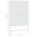 vidaXL fehér acél magasszekrény 80 x 35 x 135 cm