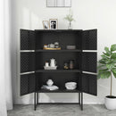 vidaXL fekete acél magasszekrény 80 x 35 x 135 cm