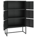 vidaXL fekete acél magasszekrény 80 x 35 x 135 cm