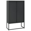 vidaXL fekete acél magasszekrény 80 x 35 x 135 cm