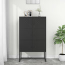 vidaXL fekete acél magasszekrény 80 x 35 x 135 cm