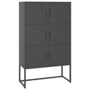 vidaXL antracitszürke acél magasszekrény 80 x 35 x 135 cm
