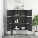 vidaXL antracitszürke acél magasszekrény 80 x 35 x 135 cm