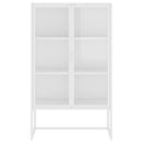 vidaXL fehér acél és edzett üveg magasszekrény 80 x 35 x 135 cm