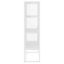 vidaXL fehér acél és edzett üveg magasszekrény 80 x 35 x 135 cm