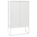 vidaXL fehér acél és edzett üveg magasszekrény 80 x 35 x 135 cm