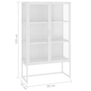 vidaXL fehér acél és edzett üveg magasszekrény 80 x 35 x 135 cm