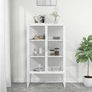 vidaXL fehér acél és edzett üveg magasszekrény 80 x 35 x 135 cm