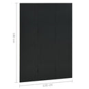 vidaXL fekete acél 3-paneles térelválasztó 120 x 180 cm