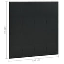vidaXL fekete acél 4-paneles térelválasztó 160 x 180 cm
