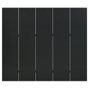 vidaXL fekete acél 5-paneles paraván 200 x 180 cm