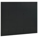 vidaXL fekete acél 5-paneles paraván 200 x 180 cm