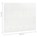 vidaXL fehér acél 5-paneles paraván 200 x 180 cm