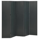 vidaXL antracitszürke acél 5-paneles paraván 200 x 180 cm