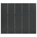 vidaXL antracitszürke acél 5-paneles paraván 200 x 180 cm