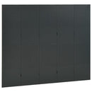 vidaXL antracitszürke acél 5-paneles paraván 200 x 180 cm