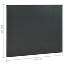 vidaXL antracitszürke acél 5-paneles paraván 200 x 180 cm