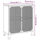 vidaXL szürke fém és MDF tárolószekrény 72 x 36 x 82 cm