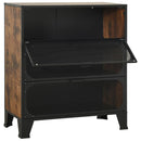 vidaXL rusztikus barna fém és MDF tárolószekrény 72 x 36 x 82 cm