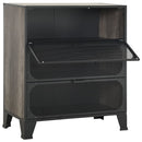 vidaXL szürke fém és MDF tárolószekrény 72 x 36 x 82 cm