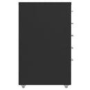 vidaXL fekete fém mobil iratszekrény 28 x 41 x 69 cm