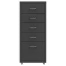vidaXL antracitszürke fém mobil iratszekrény 28 x 41 x 69 cm