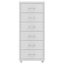 vidaXL szürke fém mobil iratszekrény 28 x 41 x 69 cm