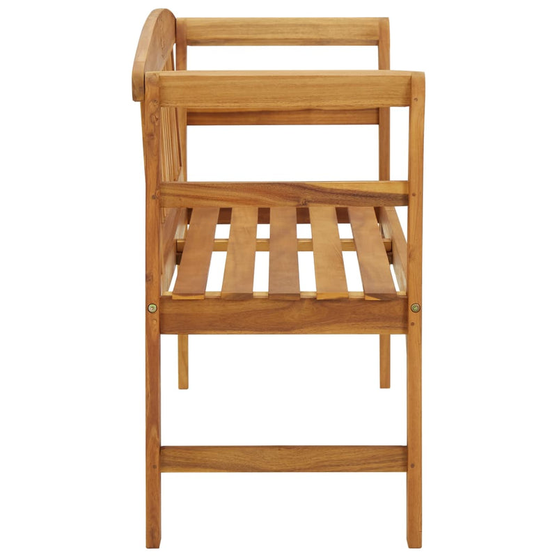 vidaXL tömör tíkfa kerti pad 114 cm