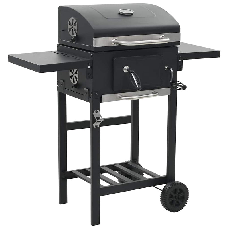 vidaXL fekete 3 az 1-ben kültéri pizza- és grillsütő