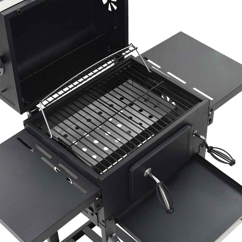 vidaXL fekete 3 az 1-ben kültéri pizza- és grillsütő
