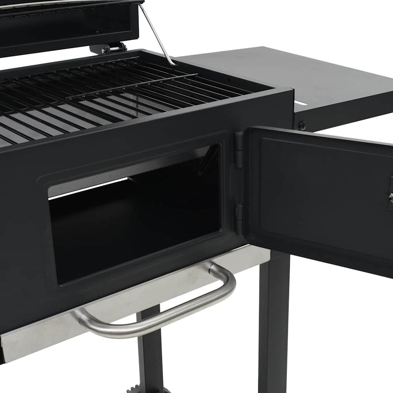vidaXL fekete 3 az 1-ben kültéri pizza- és grillsütő