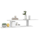 vidaXL fehér szerelt fa falra szerelhető TV-polc 125 x 18 x 23 cm