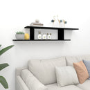 vidaXL fekete szerelt fa falra szerelhető TV-polc 125 x 18 x 23 cm