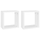vidaXL 2 db fehér fali kockapolc 30 x 15 x 30 cm